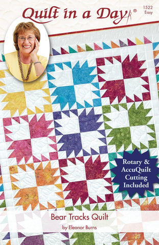 Bear Tracks Quilt in a Day pattern, Eleanor Burns #1522 For Rotary & AccuQuilt
