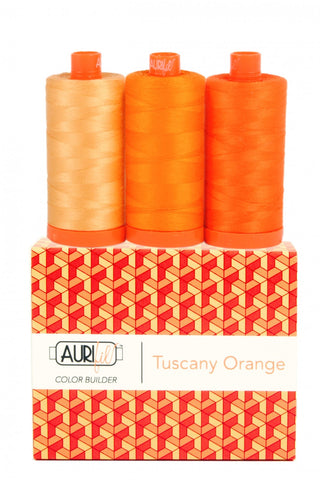 AURIFIL Tuscany Orange Thread Collection 50wt 3 Large Spools AC50CP3-003