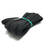 Flat Elastic 1/4 inch - 5 yards - TGQ054 BLACK