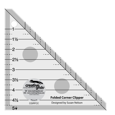Folded Corner Clipper Ruler, Non-Slip Quilt Ruler from Creative Grids, #CGRFCC