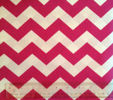 1" Chevron Fabric, By the Yard, 100% Cotton, Choice of Color