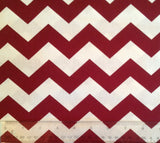 1" Chevron Fabric, By the Yard, 100% Cotton, Choice of Color