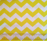 1" Chevron Fabric, By the Yard, 100% Cotton, Choice of Color