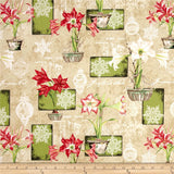 Christmas in Bloom Fat Quarter Crystals, Wilmington, 100% Cotton Q540-416-540