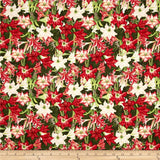 Christmas in Bloom Fat Quarter Crystals, Wilmington, 100% Cotton Q540-416-540