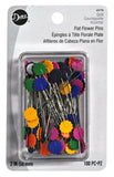 Flat Flower Pins 100/pkg, 2" long assorted colors, Quilting & Sewing 4517Q