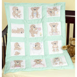 Teddy Bears Nursery Quilt Blocks, pkg of 12 Jack Dempsey Embroidery #300-892