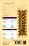 Zig A Zag Quilt Pattern, Quilt in a Day, Eleanor Burns, 1285 EASY