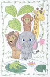 Jungle Crib Quilt Top, Jack Dempsey Cross Stitch Embroidery #4060-548