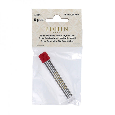 Mechanical Chalk Pencil Refill (Grey) 0.9mm Extra Fine Lead by Bohin 91475