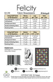 Felicity -  1/2 yard or Fat Quarter GE Designs Pattern 240