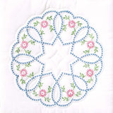Starburst of Hearts Quilt Blocks, pkg of 6 White, Jack Dempsey Embroidery #732-33