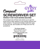 Compact Screwdriver Set Assorted Colors, The Gypsy Quilter TGQ132