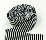Quilt Binding Black and White 1/8'' Stripe 1 1/4" Single Fold