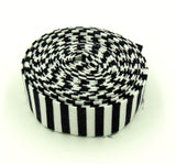Quilt Binding Black and White 1/4'' Stripe 1 1/4" Single Fold