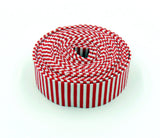 Quilt Binding Red and White 1/8'' Stripe 1 1/4" Single Fold