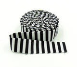 Quilt Binding Black and White 1/4'' Stripe 1 1/4" Single Fold