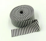 Quilt Binding Gray and White 1/8" Stripe 1 1/4" Single Fold