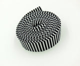 Quilt Binding Black and White 1/8'' Stripe 1 1/4" Single Fold