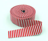 Quilt Binding Red and White 1/8'' Stripe 1 1/4" Single Fold