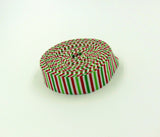 Quilt Binding 1/8'' Stripe Red and Green Christmas 1 1/4" Single Fold