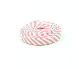 Double Fold Bias Tape Pink & White Candy Stripe Binding