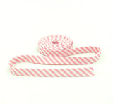 Double Fold Bias Tape Pink & White Candy Stripe Binding