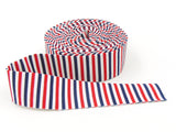 Quilt Binding Patriotic 1/8'' Stripe Red White & Blue 1 1/4" Single Fold