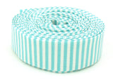 Quilt Binding Aqua and White 1/8'' Stripe 1 1/4" Single Fold