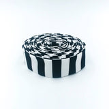 Quilt Binding Tent Stripe Paper Black & White 1 1/4" Single Fold