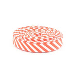 Double Fold Bias Tape Orange & White Stripe  1/2" Binding