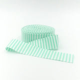 Quilt Binding Sweet Mint Green and White 1/8'' Stripe 1 1/4" Single Fold