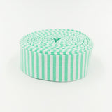 Quilt Binding Sweet Mint Green and White 1/8'' Stripe 1 1/4" Single Fold