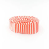 Quilt Binding Orange and White 1/8'' Stripe 1 1/4" Single Fold