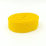 Quilt Binding Tiny Dot Flare Yellow 1 1/4" Single Fold