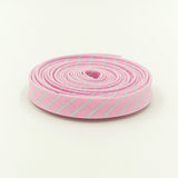 Double Fold Bias Tape 1/2'' Tiny Stripes Petal Pink Binding