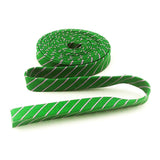 Double Fold Bias Tape 1/2'' Tiny Stripes Fern Green Binding