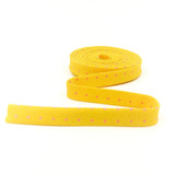 Double Fold Bias Tape 1/2'' Tiny Dots Flare Yellow Binding
