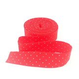 Quilt Binding Tiny Dot Watermelon Red 1 1/4" Single Fold