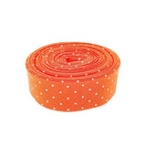 Quilt Binding Tula Pink Tiny Dot Peachy Orange 1 1/4" Single Fold