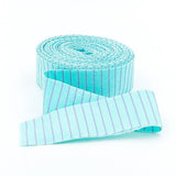 Quilt Binding Tiny Stripe Misty Aqua 1 1/4" Single Fold