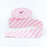 Bias Quilt Binding 1/4" Stripe Pink White 1 1/4" Single Fold
