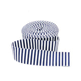 Quilt Binding Navy Blue and White 1/8'' Stripe 1 1/4" Single Fold