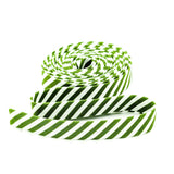 Double Fold Bias Tape Clover Green & White Stripe Binding