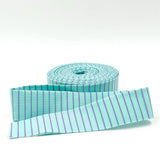 Quilt Binding Tiny Stripe Misty Aqua 1 1/4" Single Fold