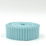 Quilt Binding Tiny Stripe Misty Aqua 1 1/4" Single Fold