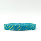 Double Fold Bias Tape 1/2'' True Colors Tiny Stripes Songbird Teal Binding