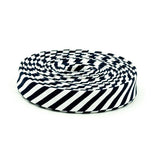 Double Fold Bias Tape Navy Blue & White Stripe Binding