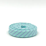 Double Fold Bias Tape 1/2'' Tiny Stripes Misty Aqua Binding