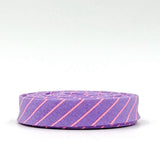 Double Fold Bias Tape 1/2'' Tiny Stripes Honesty Purple Binding